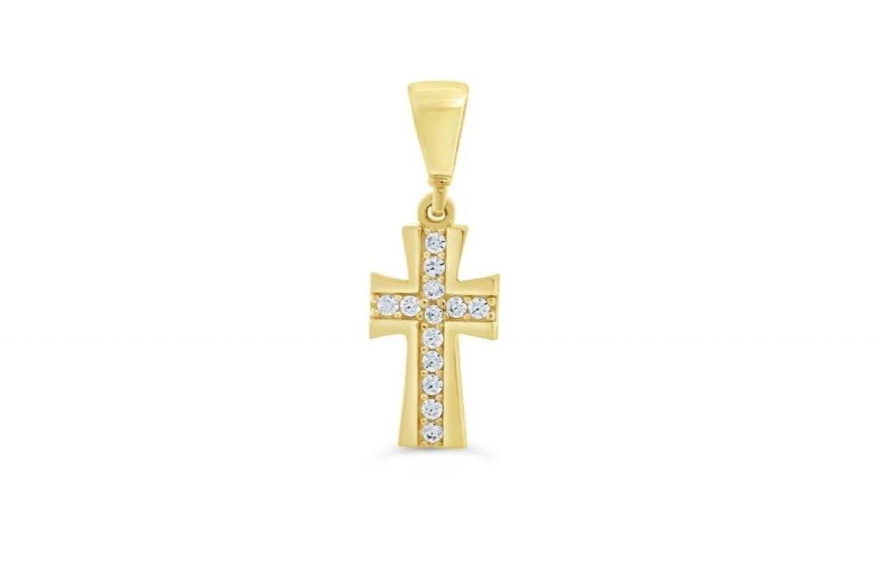 10k Gold Classic Cross with CZ