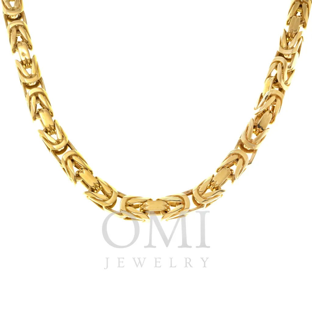 14K GOLD 5MM BYZANTINE CHAIN