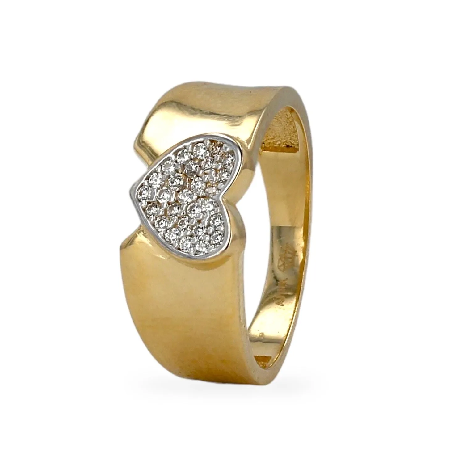 14K Yellow gold heart ring-224340