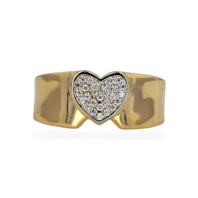 14K Yellow gold heart ring-224340