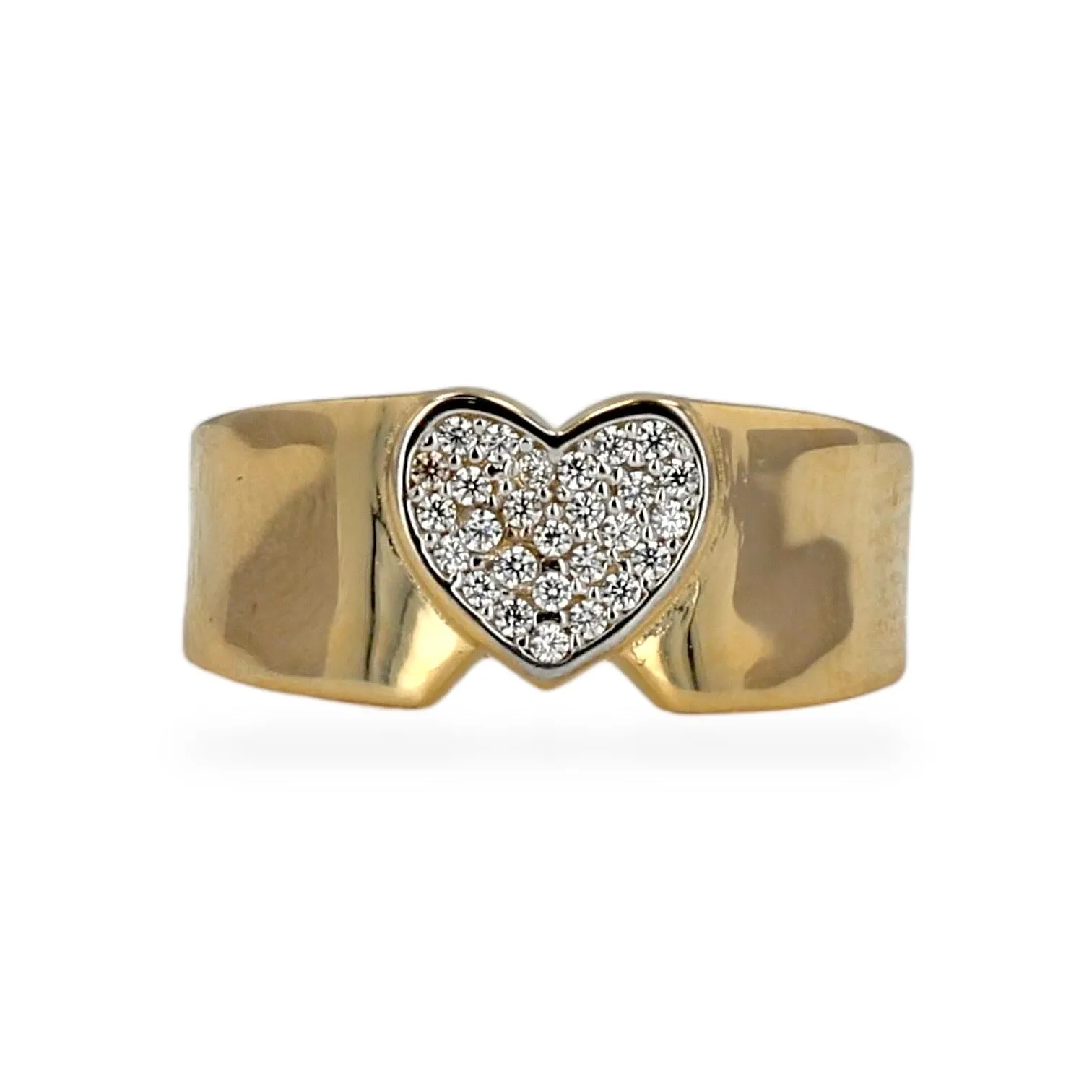 14K Yellow gold heart ring-224340