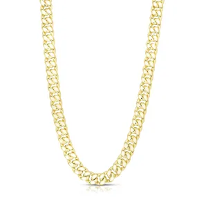 14k Yellow Gold Miami Cuban Link Chain Necklace, Width 6mm