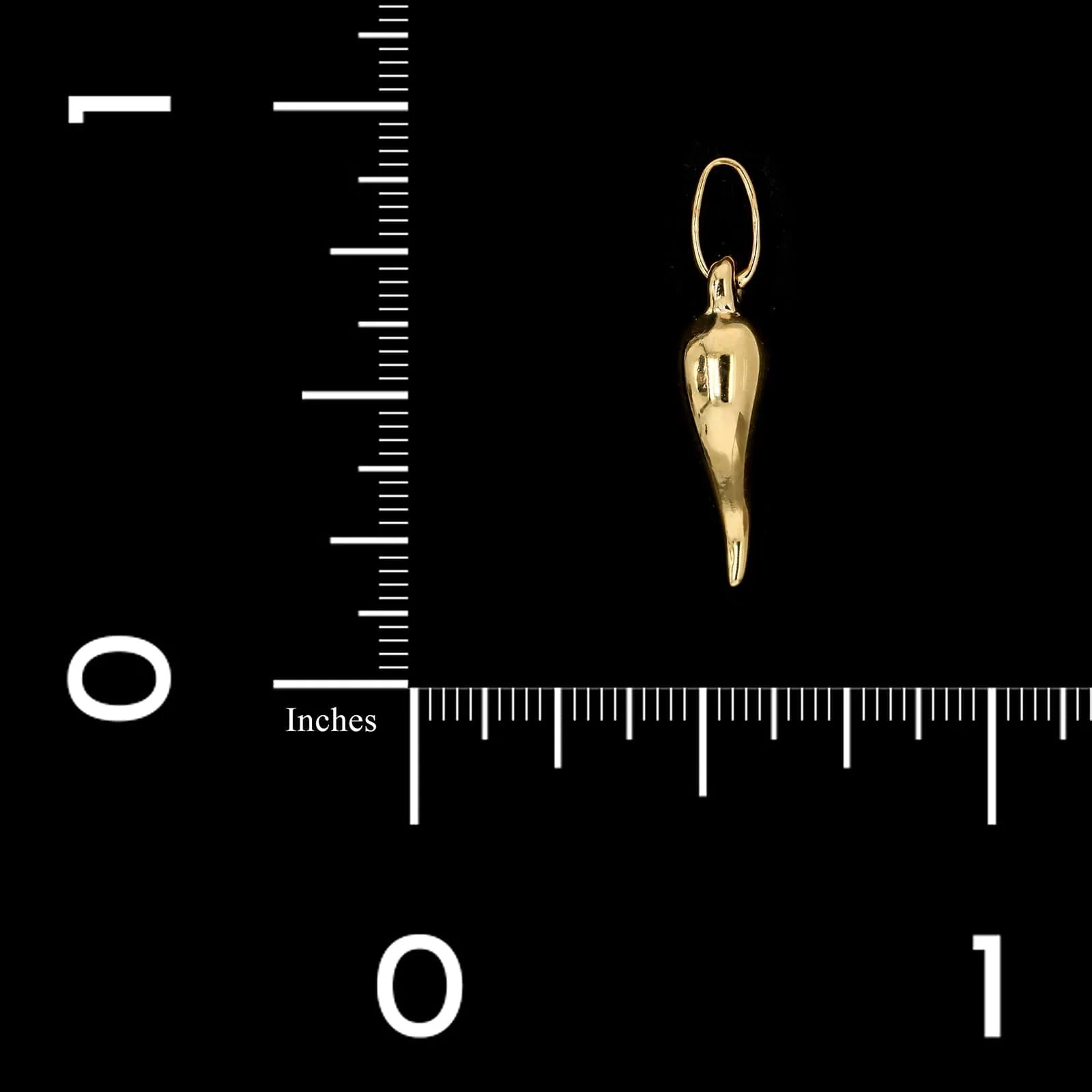 18K Yellow Gold Estate Italian Horn Charm