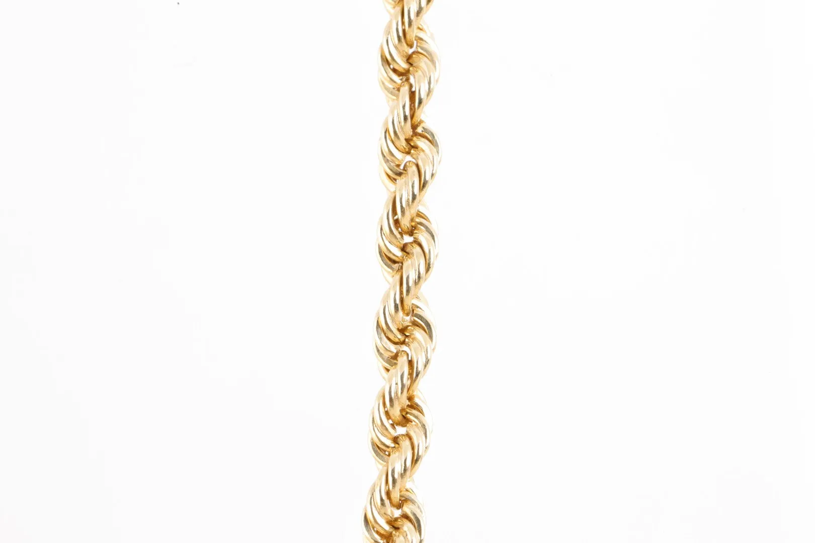 21" 14k Yellow Gold Rope Chain Necklace (27.32g.)