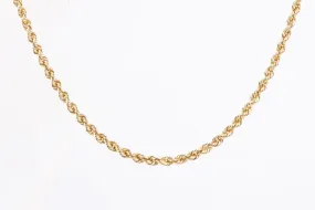 21" 14k Yellow Gold Rope Chain Necklace (27.32g.)