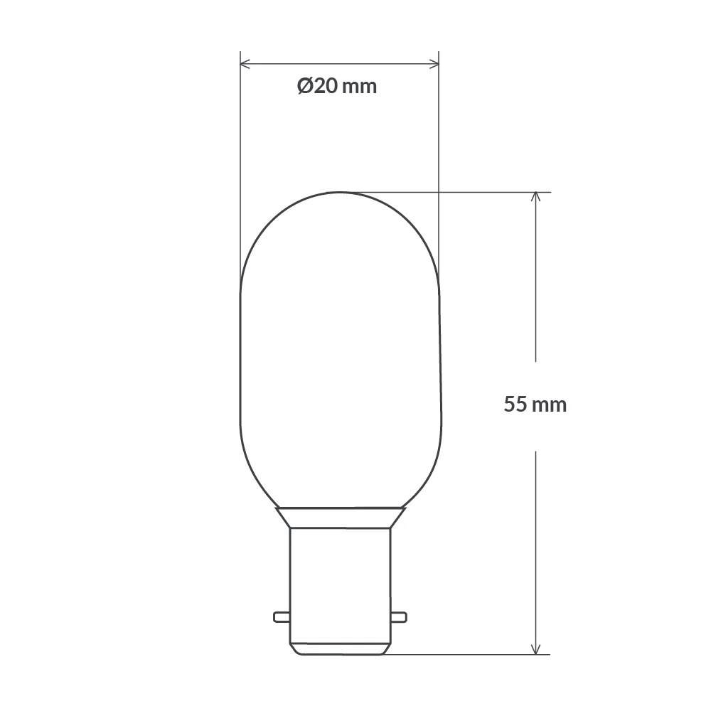 2W Pilot LED Light Bulb B15 in Warm White