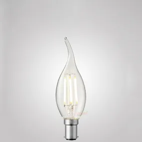 4W Flame Tip Candle LED Bulb B15 Clear in Natural White