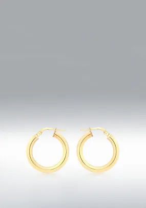 9 Carat Creole Classic Hoops, Yellow Gold