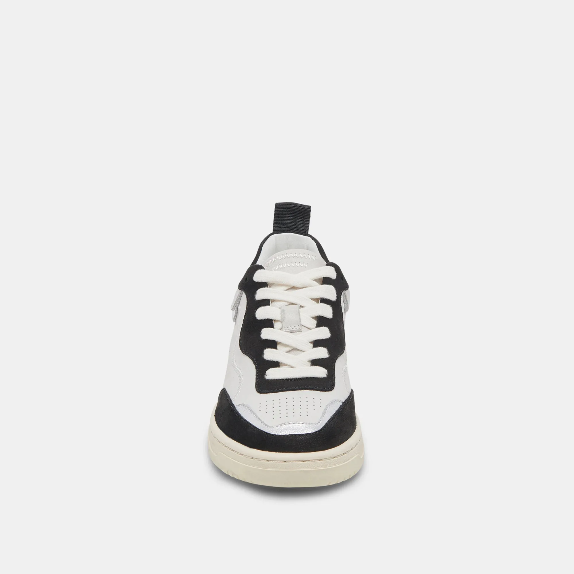 ADELLA SNEAKERS WHITE BLACK LEATHER - re:vita