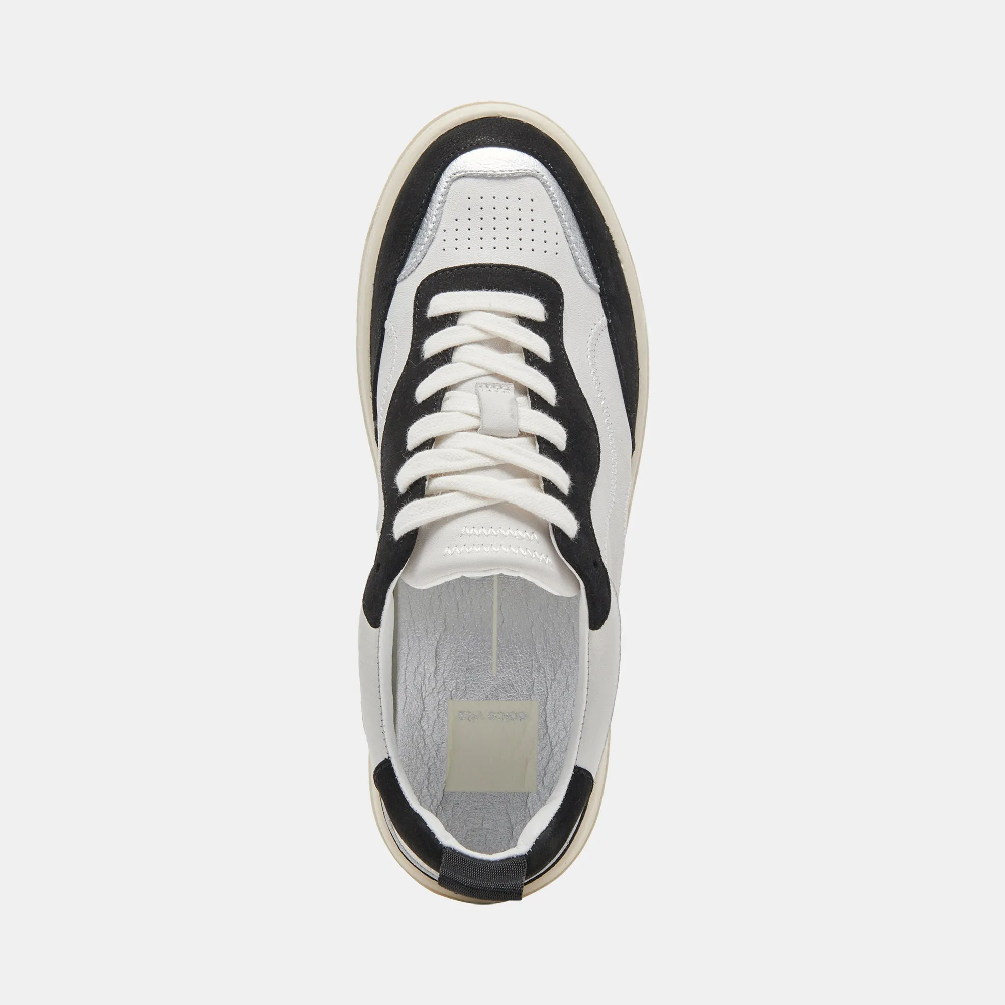 ADELLA SNEAKERS WHITE BLACK LEATHER - re:vita