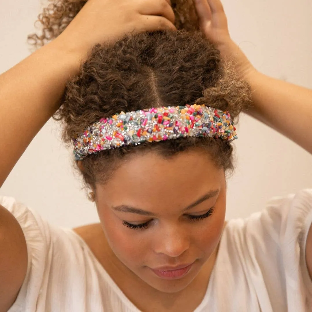 All that Glitters Headband in Multi and Silver