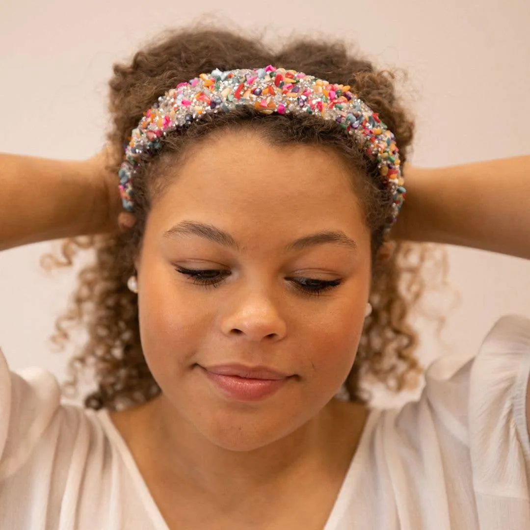 All that Glitters Headband in Multi and Silver