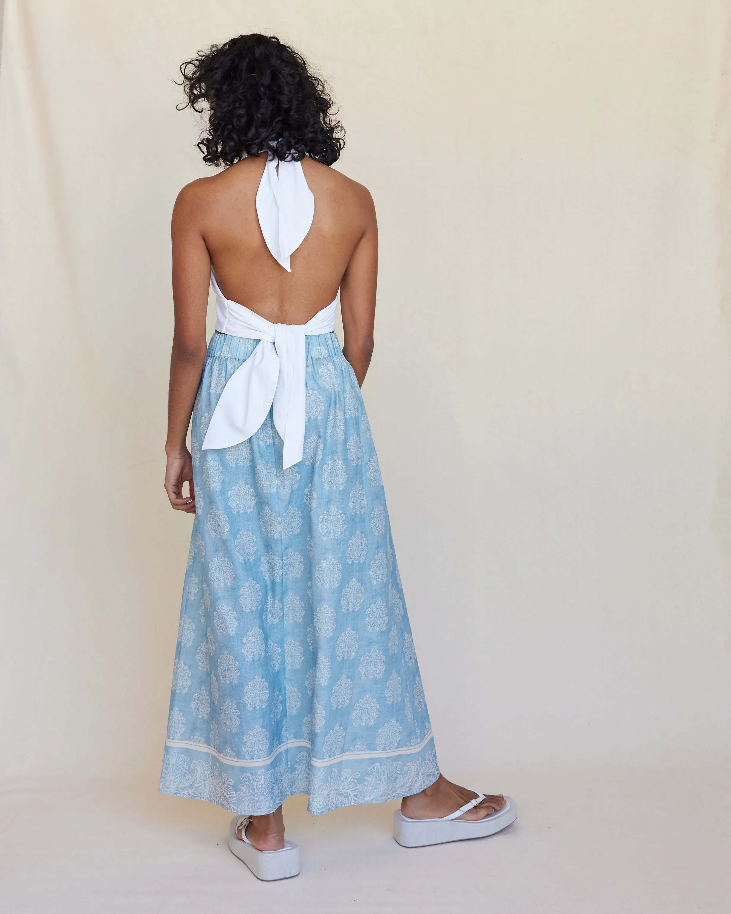 Anjali Linen Maxi Skirt