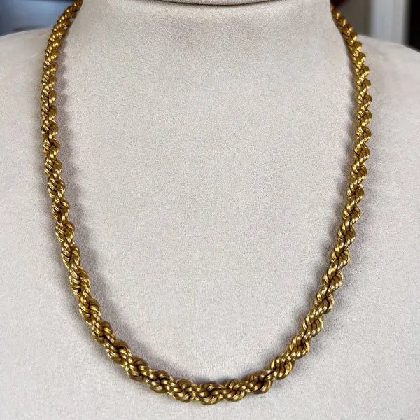 Antique Rope Chain Necklace