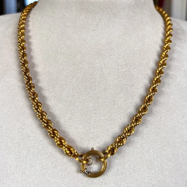 Antique Rope Chain Necklace