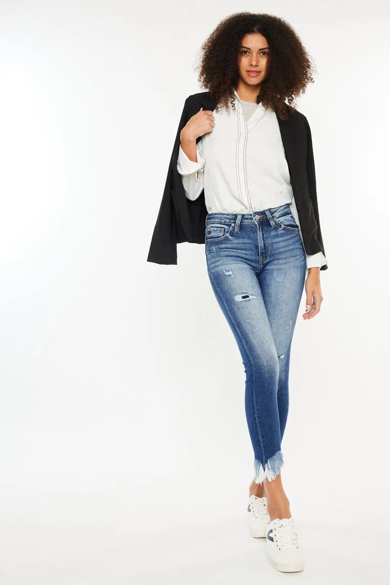 Azaria High Rise Cropped Skinny Jeans