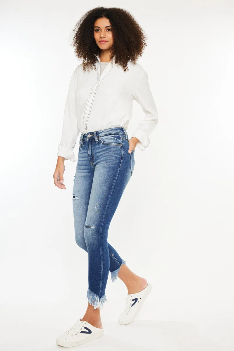 Azaria High Rise Cropped Skinny Jeans