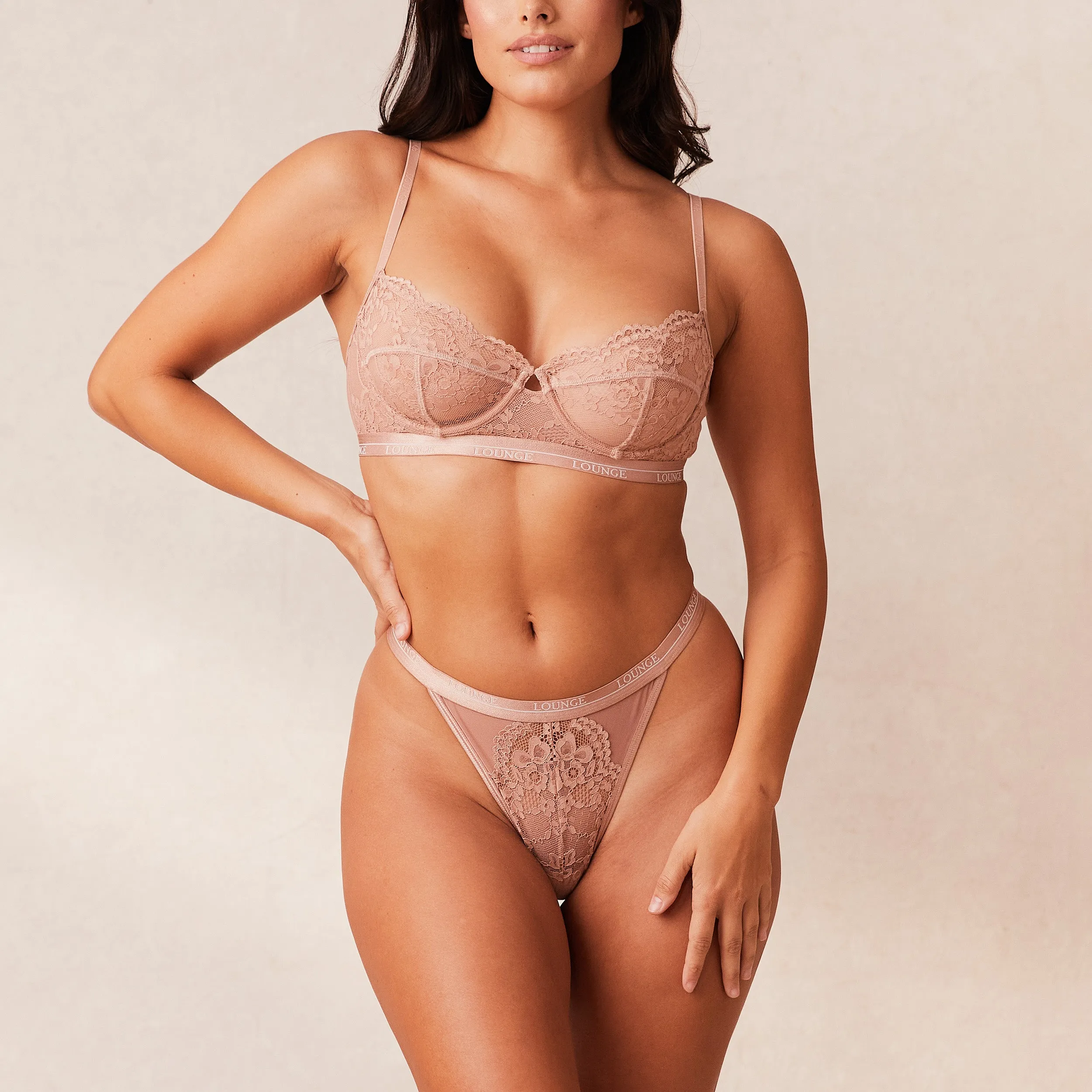 Blossom Balcony Bra  - Dusty Rose