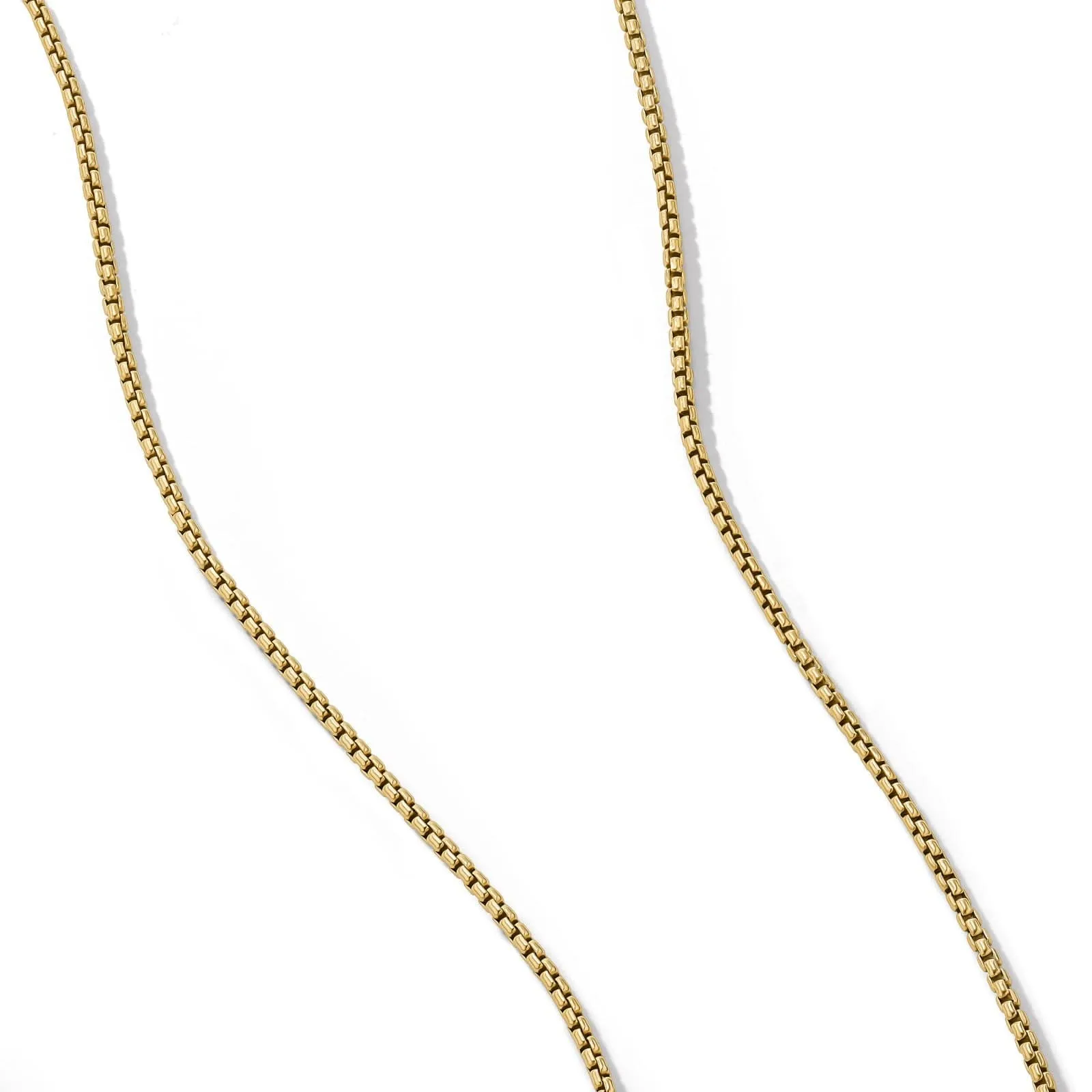 Box Chain Necklace in 18K Yellow Gold, 1.25mm