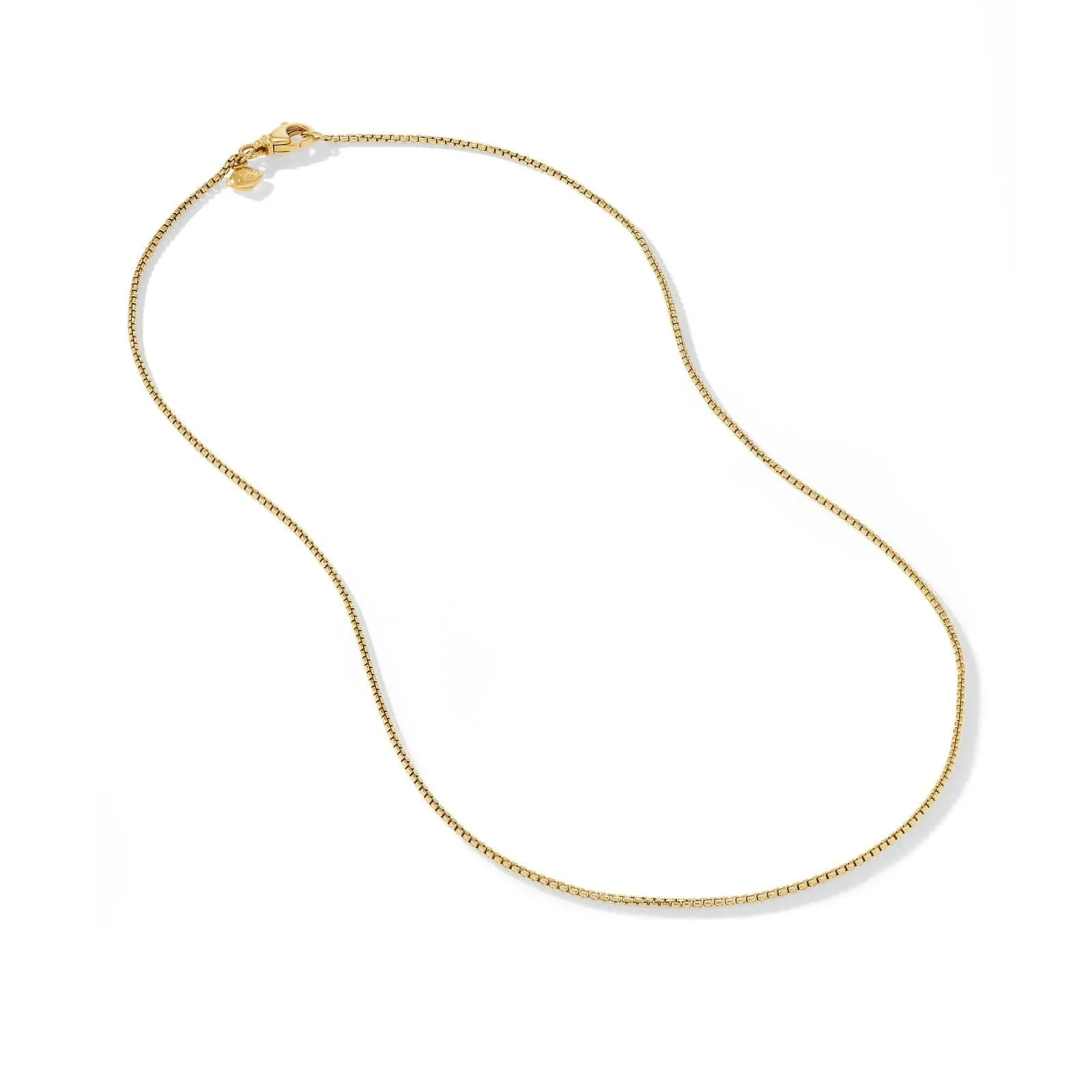 Box Chain Necklace in 18K Yellow Gold, 1.25mm