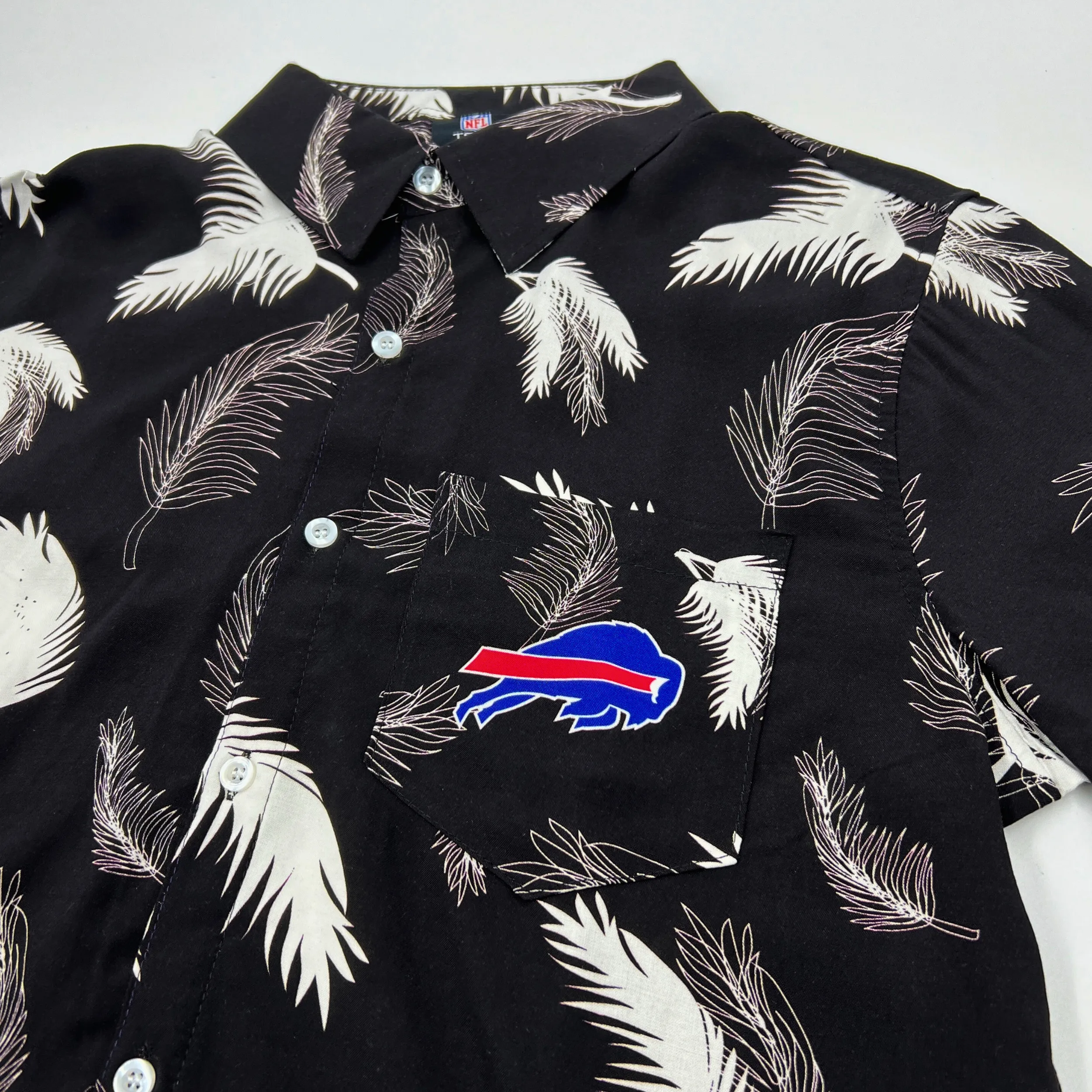 Buffalo Bills Nightwave Black Floral Button Up