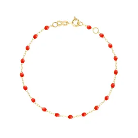 Classic Gigi Coral bracelet, Yellow Gold, 5.9"