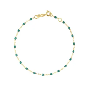 Classic Gigi Emerald bracelet, Yellow Gold, 6.7"