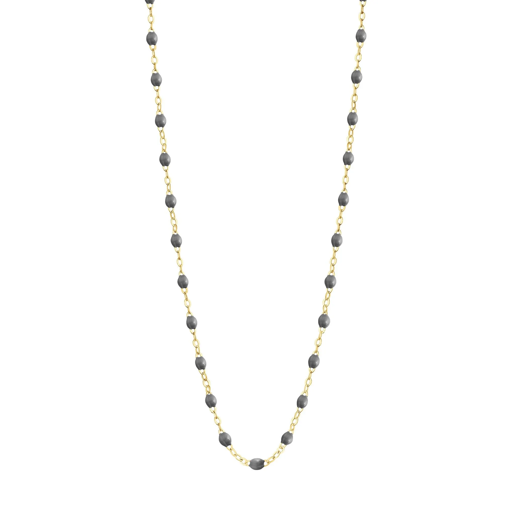 Classic Gigi Grey necklace, yellow gold, 16.5"