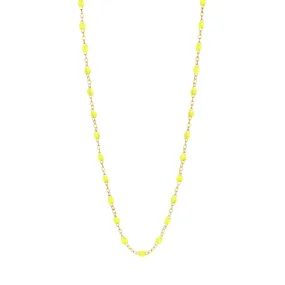 Classic Gigi Lime necklace, Yellow Gold, 19.7"