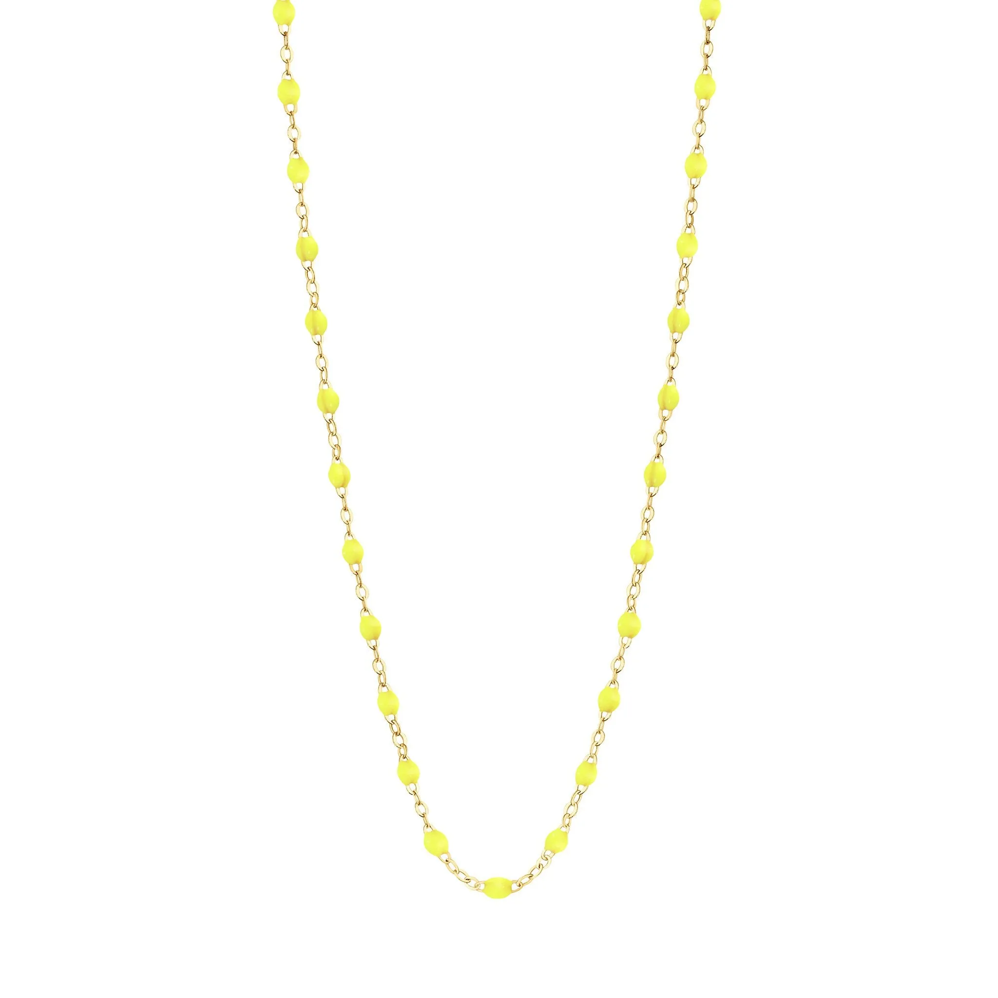 Classic Gigi Lime necklace, Yellow Gold, 19.7"