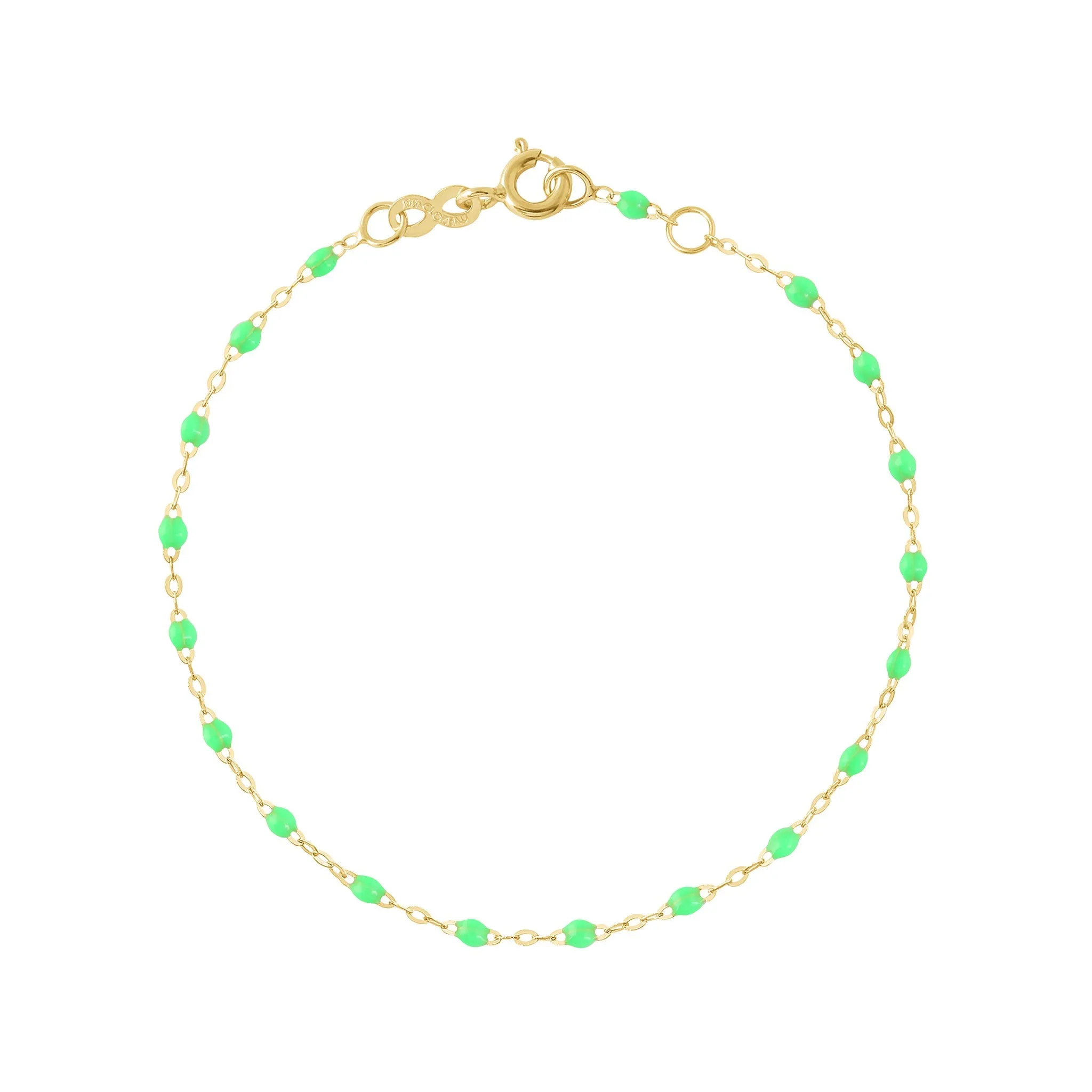 Classic Gigi Neon Anklet, Yellow Gold, 9.4"