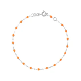 Classic Gigi Orange bracelet, White Gold, 5.9"