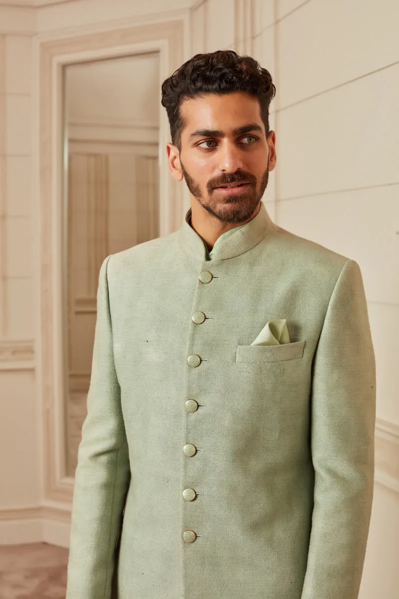 Classic Zero Point Collar Jade Sherwani