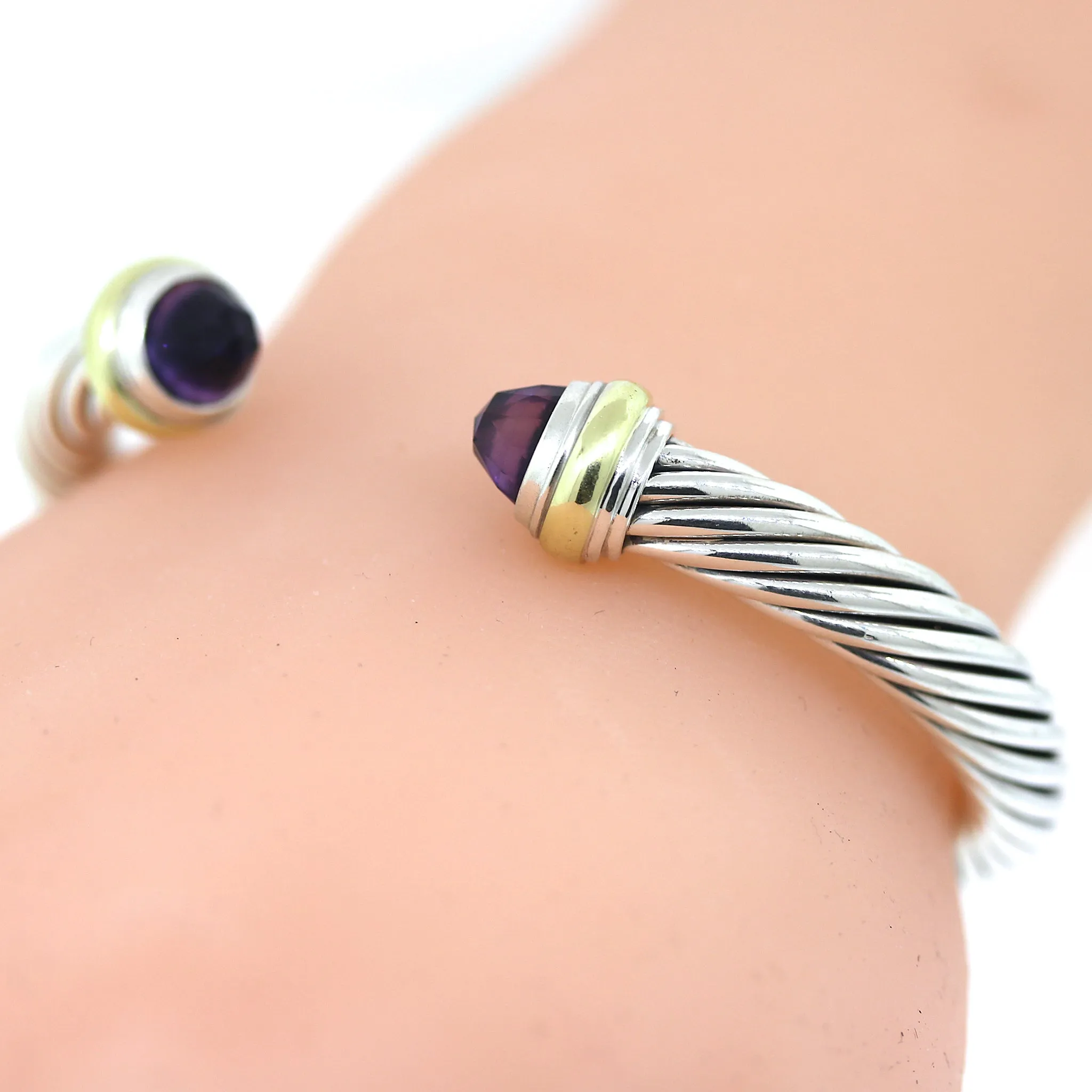 David Yurman Cable Classic Amethyst Bracelet