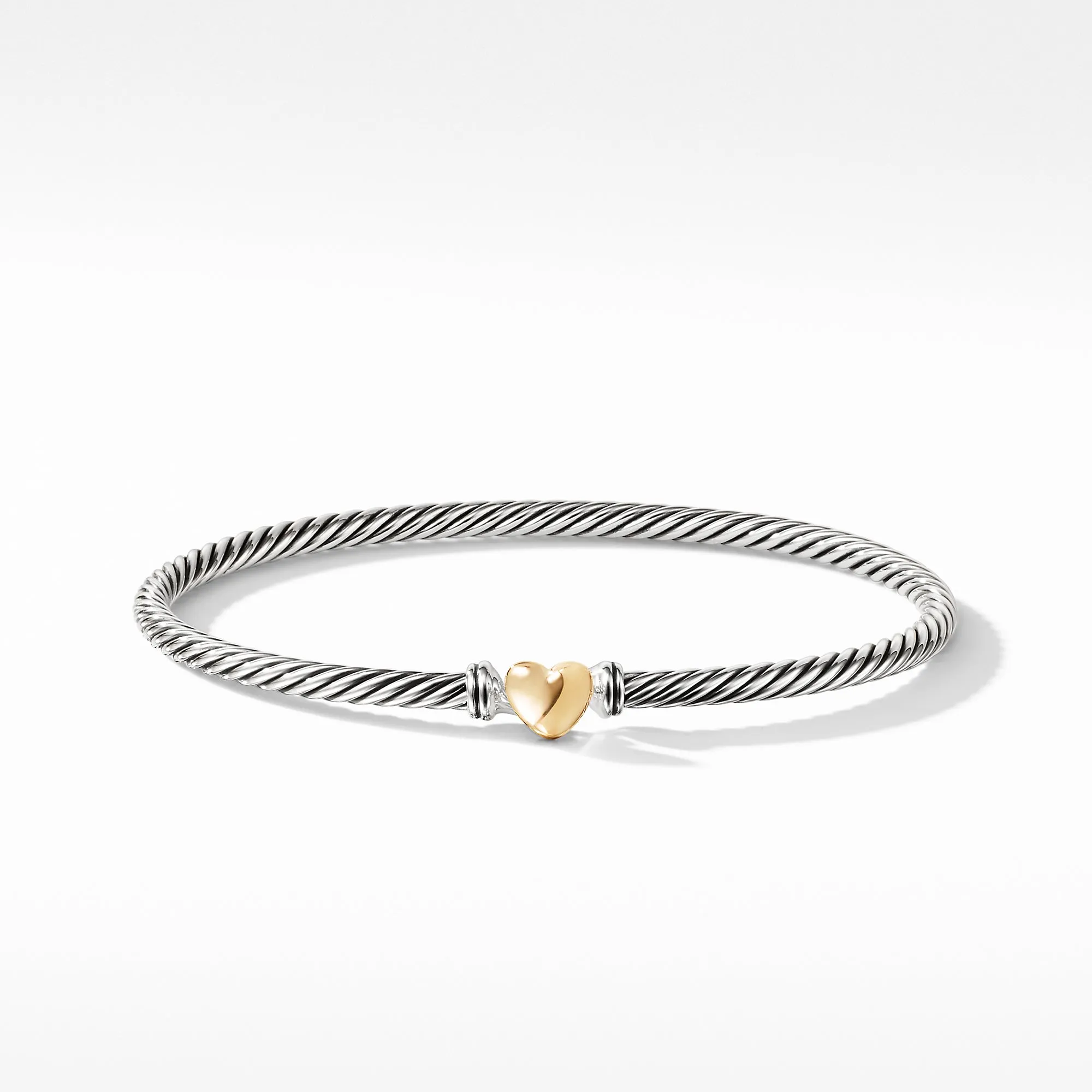 David Yurman Cable Collectibles Heart Bracelet with Gold 3mm