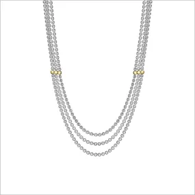 Diamanté 18K Gold Plated & Sterling Silver 18 Necklace