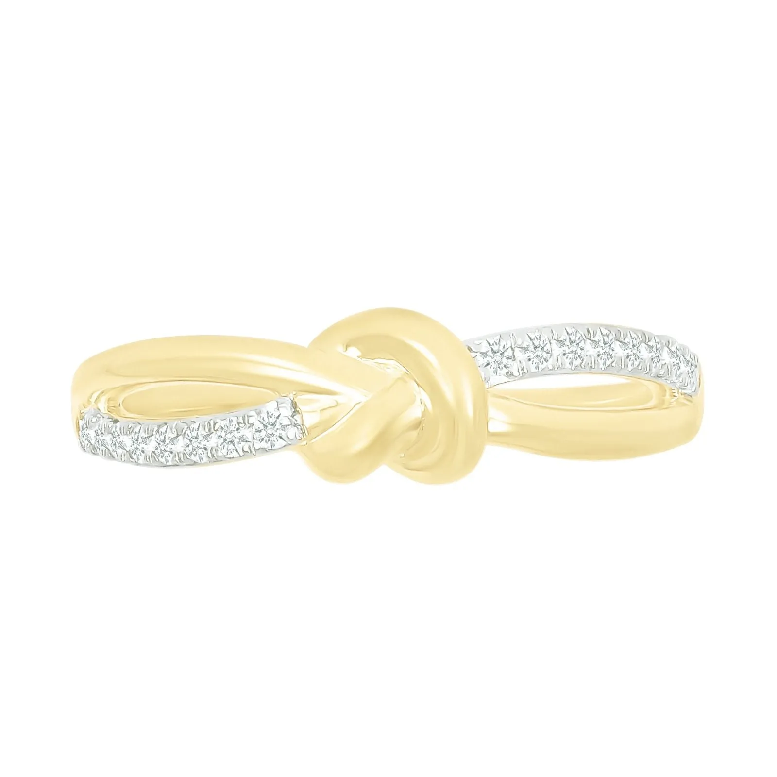 Diamond and Gold Knot Ring