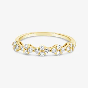 Diamond Floral Band Ring