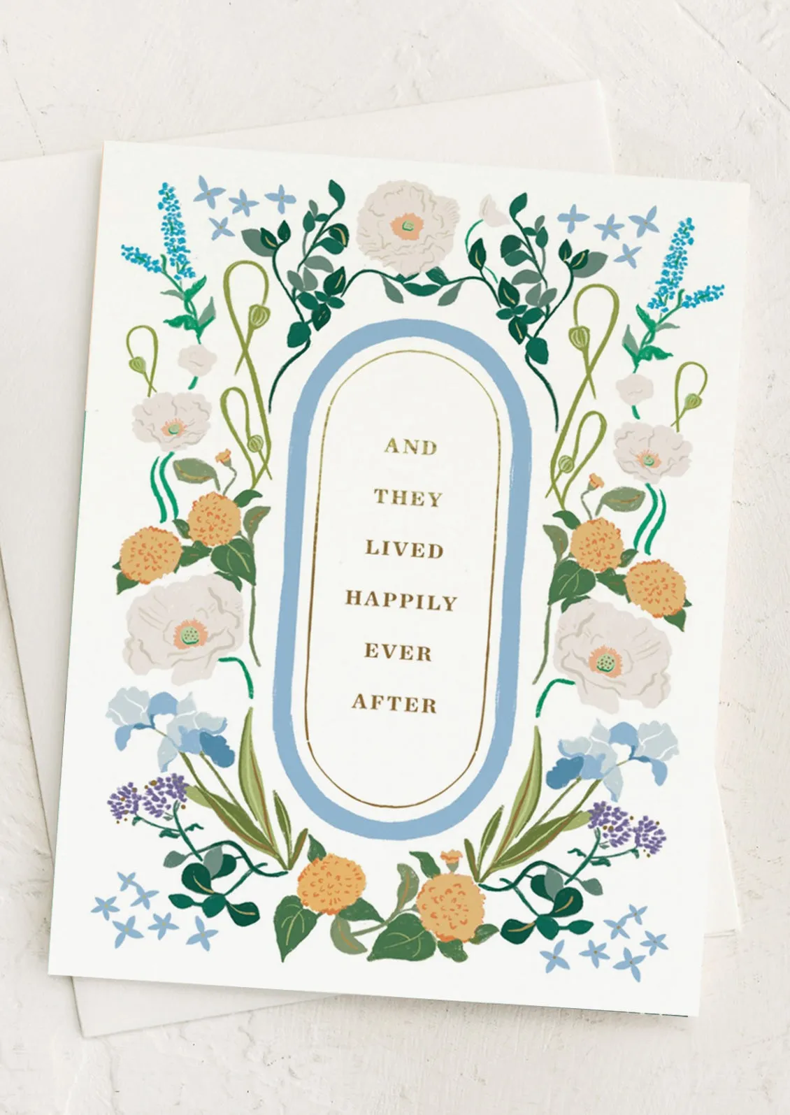 Fairytale Floral Wedding Card