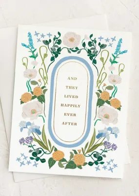 Fairytale Floral Wedding Card