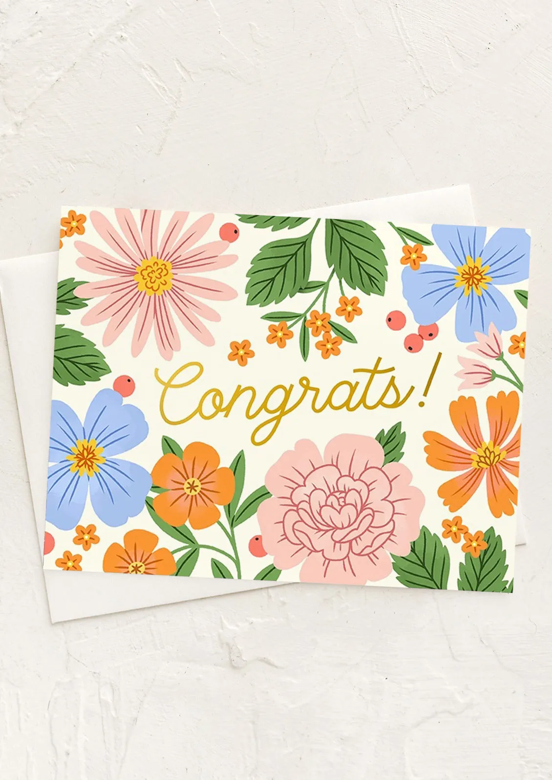 Floral Burst Congratulations Card