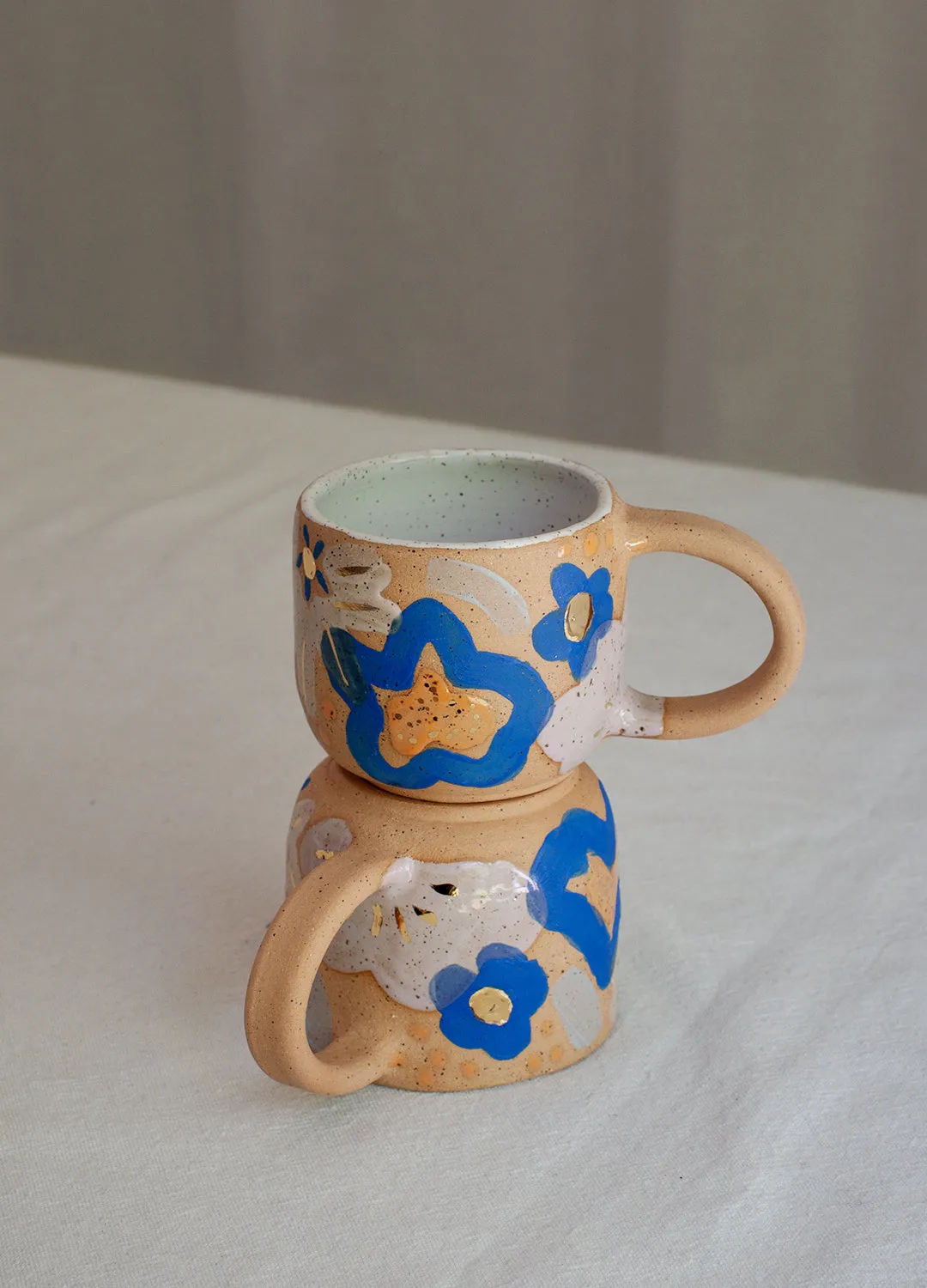 Floral Gold Round Mug 002