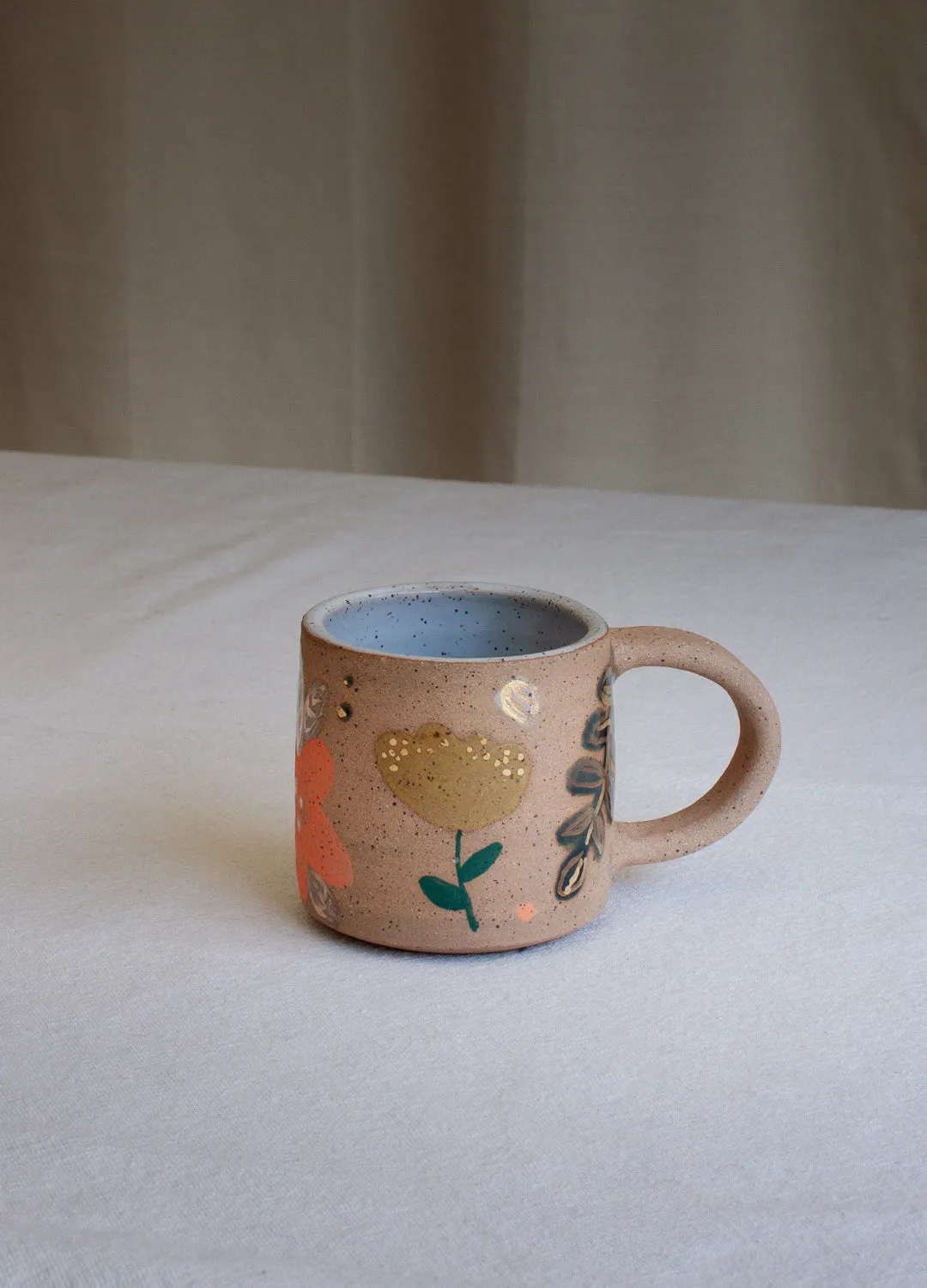 Floral Gold Small Mug - Speckled