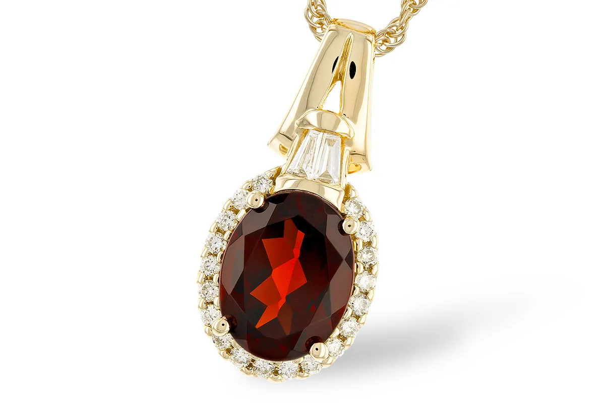 Garnet and Diamond Necklace