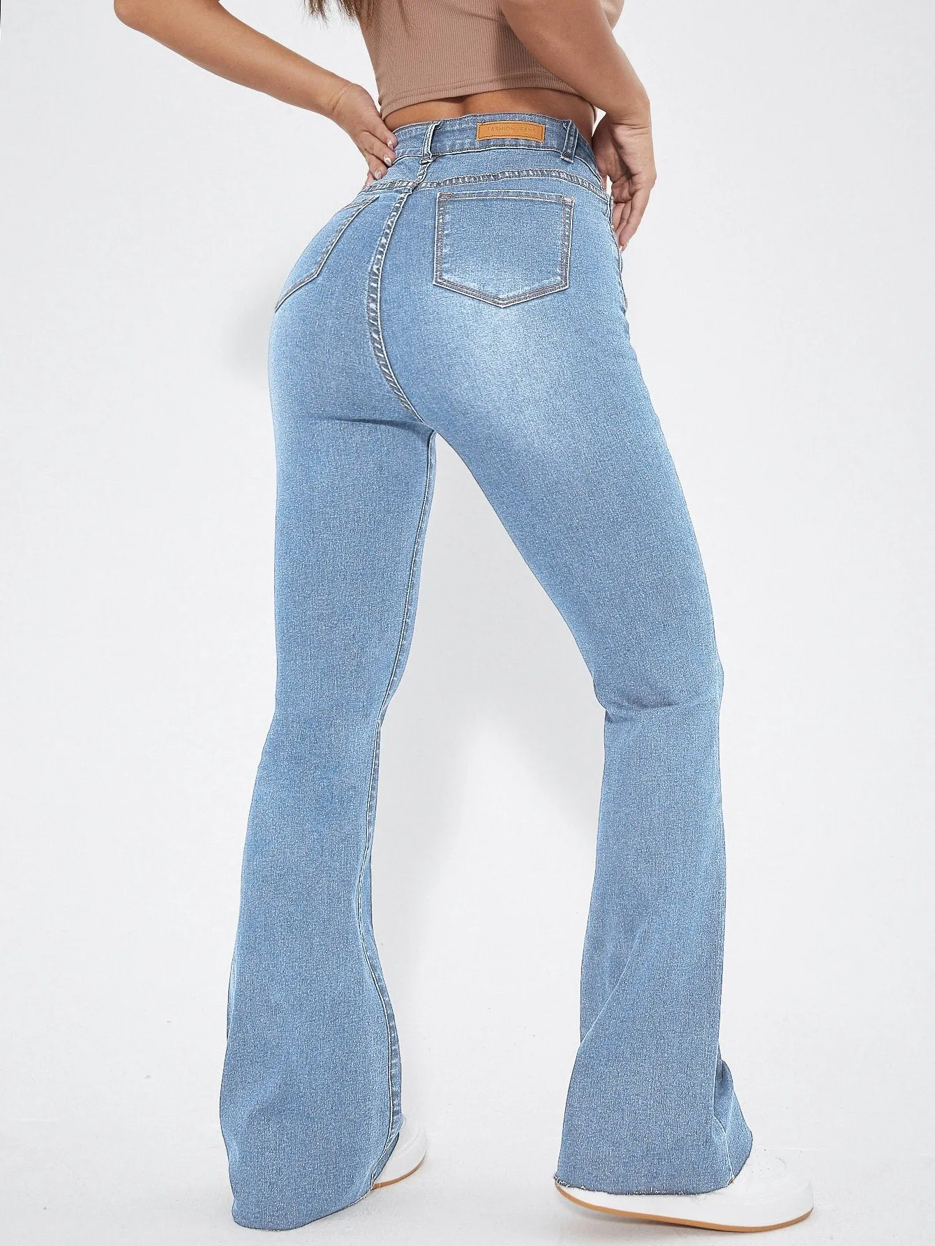 High Waist Flare Leg Jeans