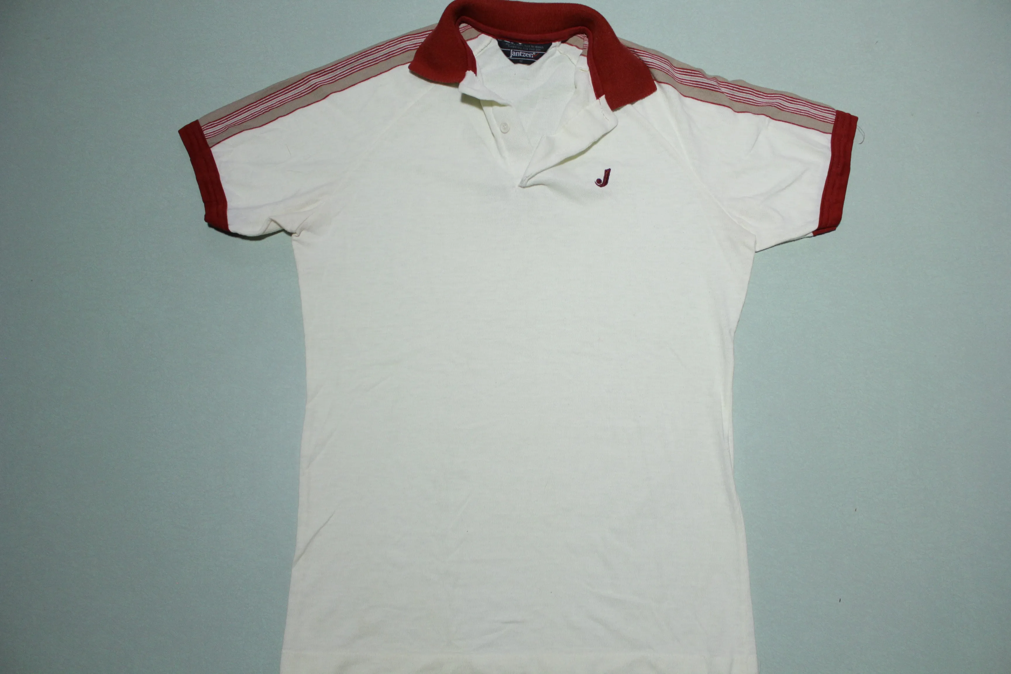 Jantzen Striped Tennis Vintage 80's Golf Polo Shirt