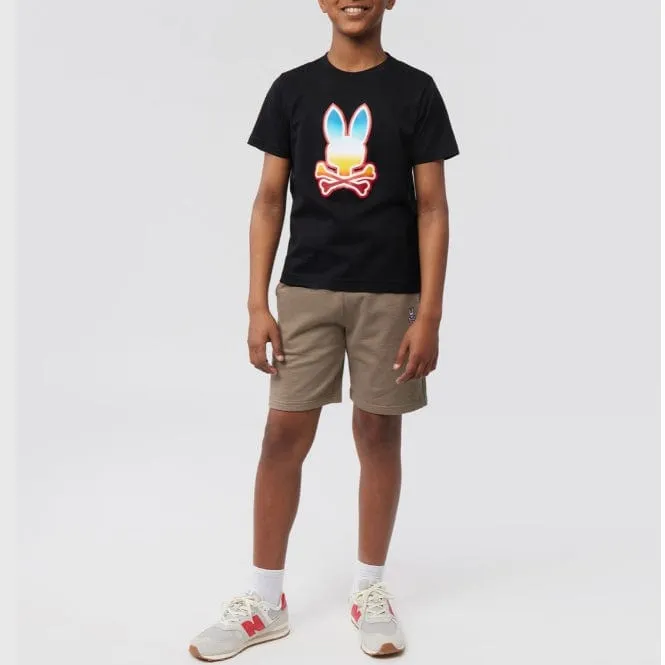 Kids Psycho Bunny Guy Graphic Tee (Black) B0U107Y1PC