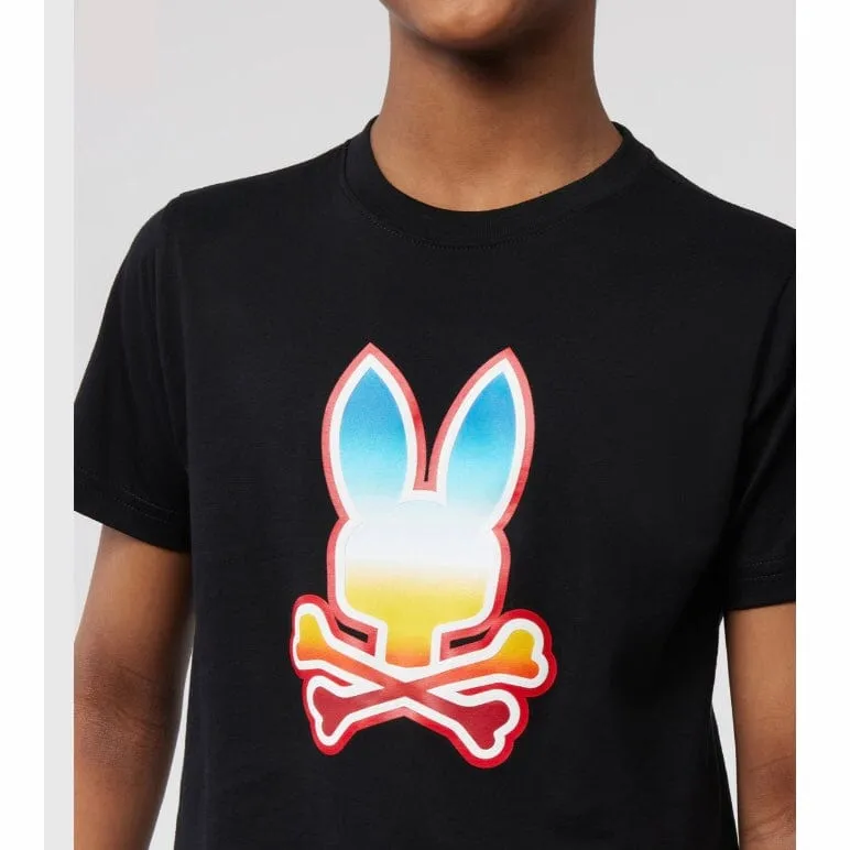 Kids Psycho Bunny Guy Graphic Tee (Black) B0U107Y1PC