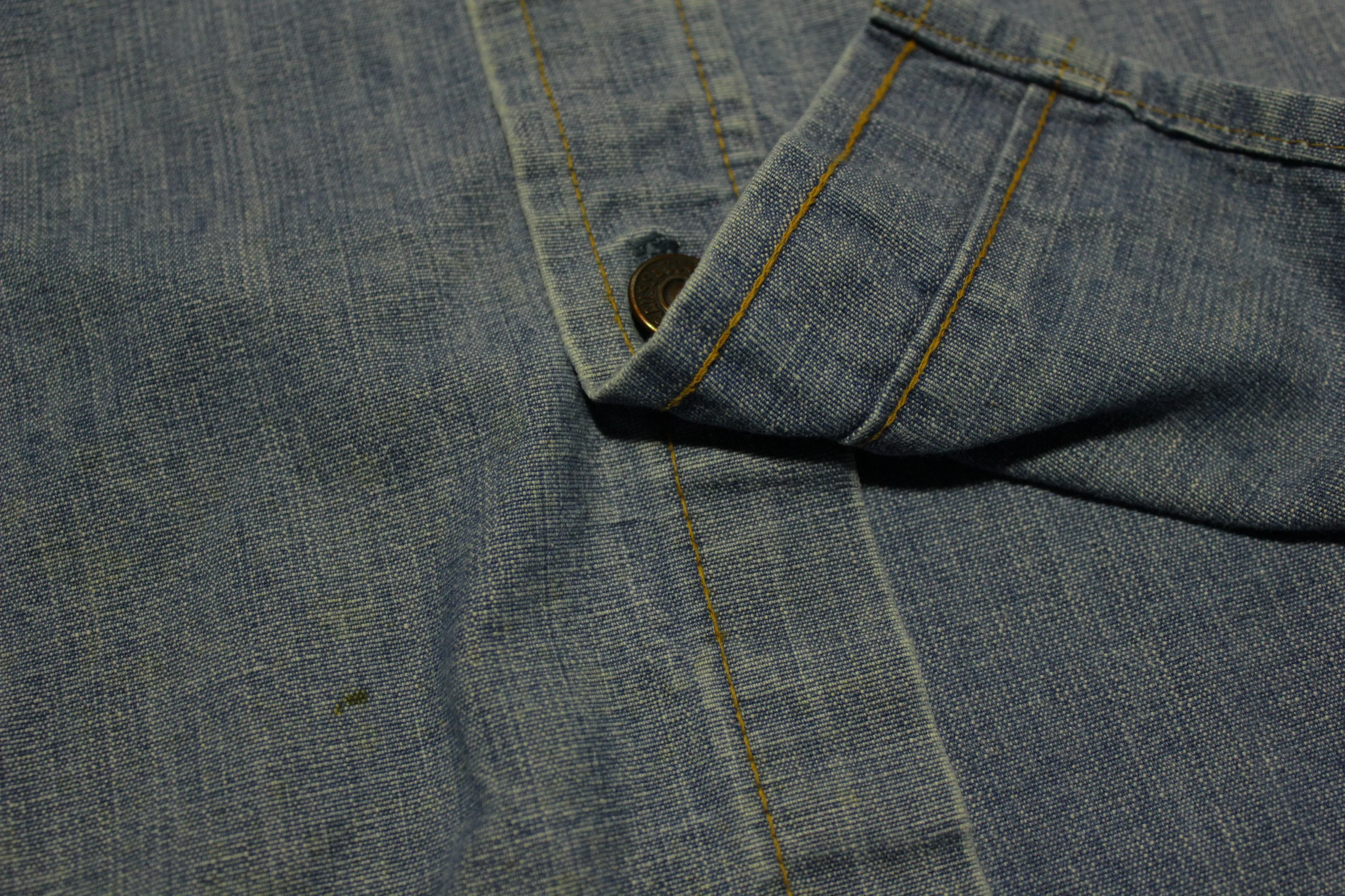 Levis Orange Tab Vintage 70's Denim Chambray Button Up Work Shirt