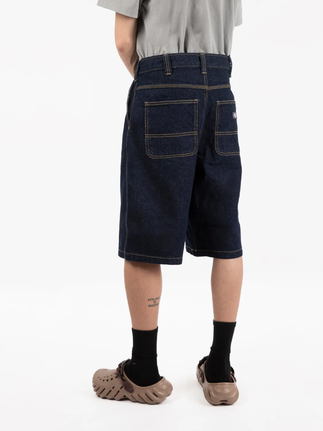 Madison denim short rinsed blue